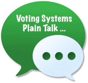 Voting Systems Plain Talk Series logo